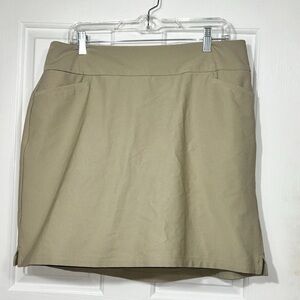 Addidas Khaki Golf Skort with Built-In Shorts Women's Size Large Athletic A-Line